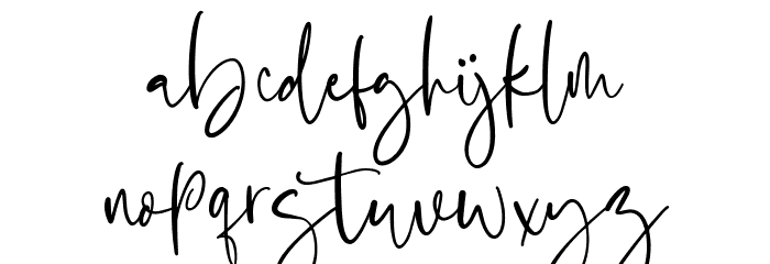 Bostya - Personal Use Regular Font LOWERCASE