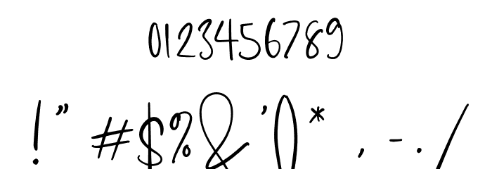 BostyaPersonalUse-Regular Font OTHER CHARS