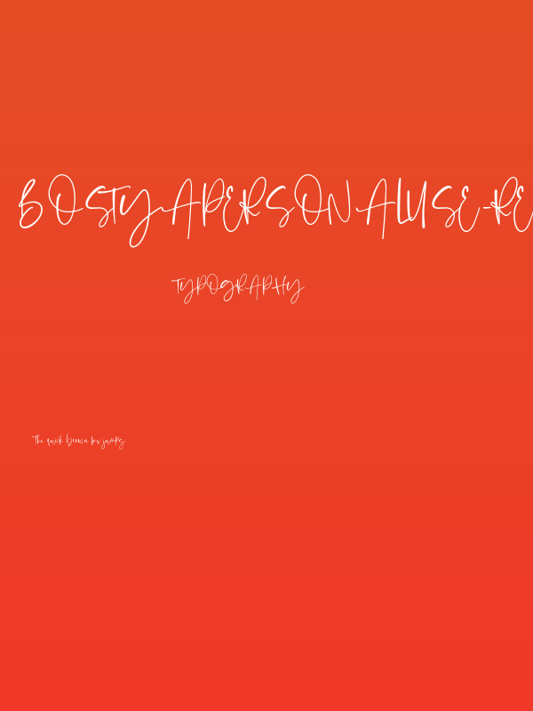 BostyaPersonalUse-Regular Poster