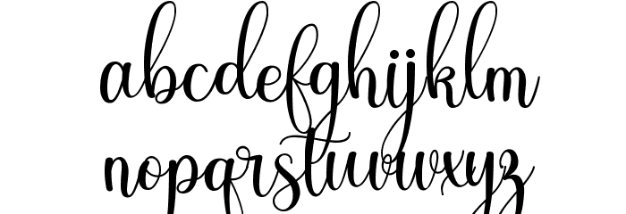 Botania Font LOWERCASE