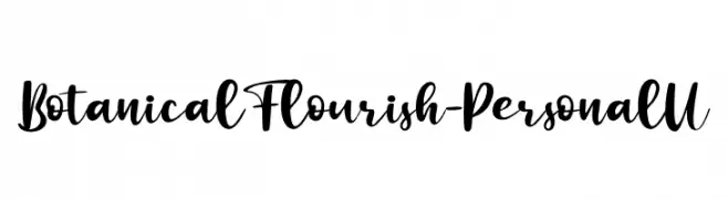 Botanical Flourish - Personal U  Fuentes Gratis Descargar