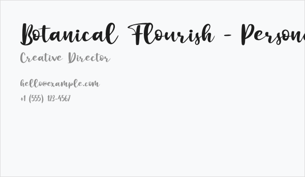Botanical Flourish - Personal U Business Card