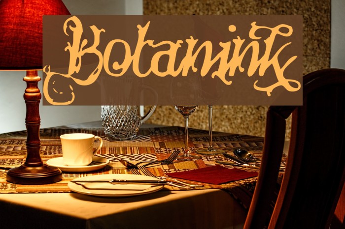 Botanink フォント examples