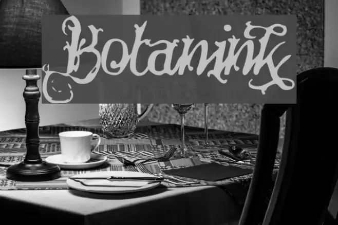 Botanink Font examples