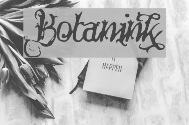 Botanink Font examples