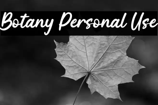 Botany Personal Use Font examples