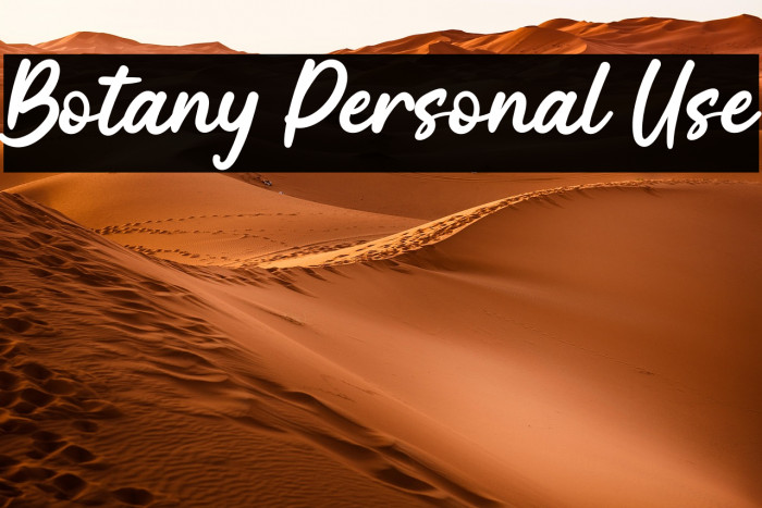 Botany Personal Use Example 2
