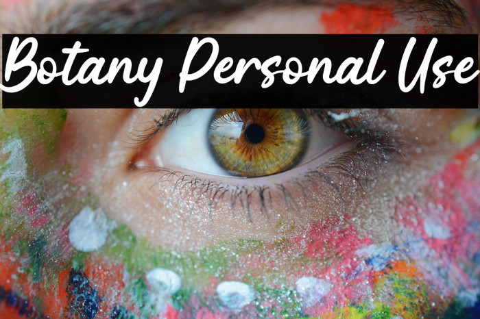 Botany Personal Use Example 3