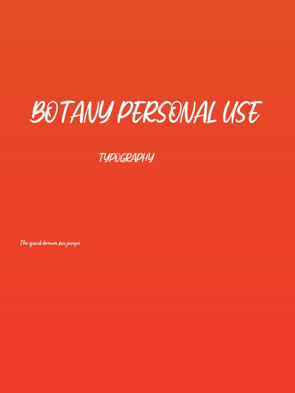 Botany Personal Use Poster