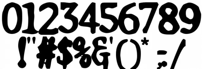 Botched Vasectomy Font OTHER CHARS