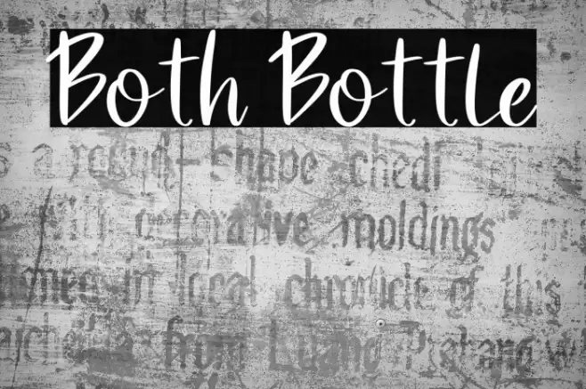 Both Bottle Font examples