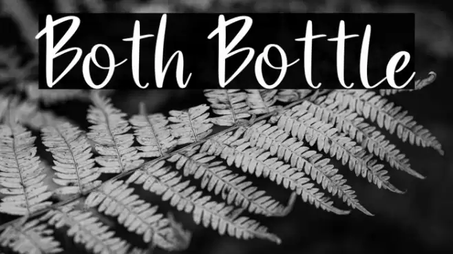 Both Bottle Font examples