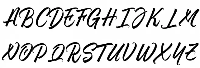 Bothering Script PERSONAL USE Regular Caratteri MAIUSCOLE