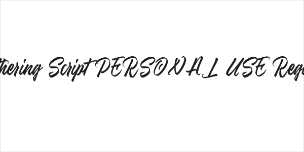 Bothering Script PERSONAL USE Regular Logo