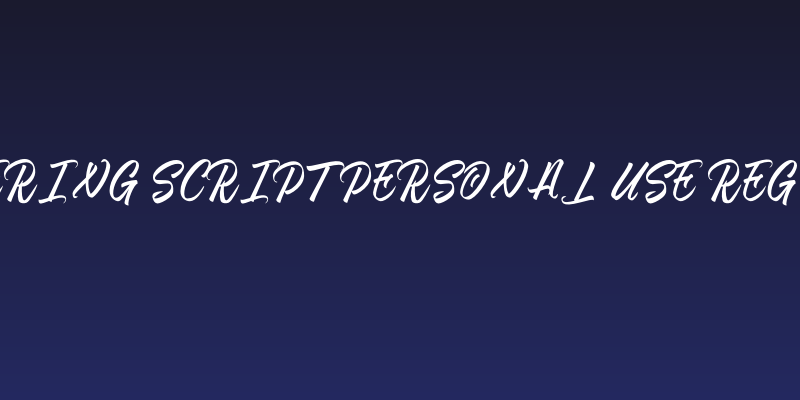 Bothering Script PERSONAL USE Regular Social Header