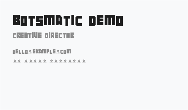 Botsmatic Demo Business Card