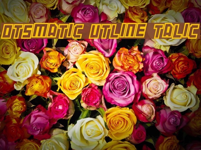 Botsmatic Outline Italic Font examples