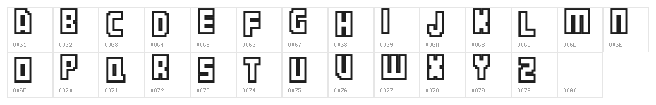 Botsmatic Outline Character Map