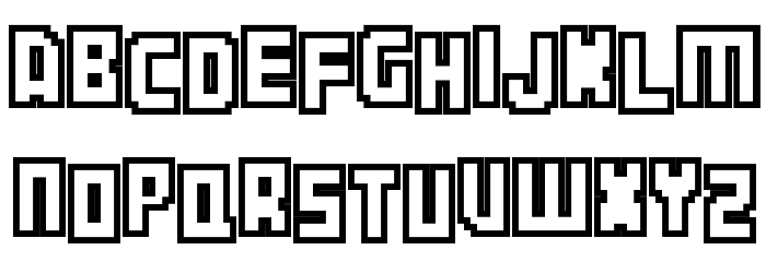 Botsmatic Outline Font LOWERCASE