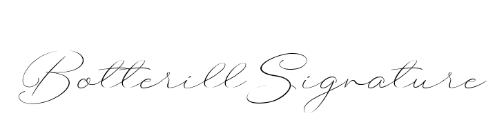 BotterillSignature  नि: शुल्क फ़ॉन्ट्स डाउनलोड