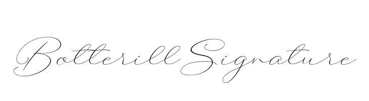 BotterillSignature  フリーフォントのダウンロード