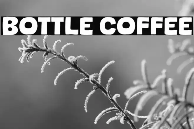 Bottle Coffee Caratteri examples