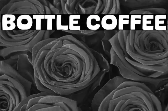 Bottle Coffee Caratteri examples