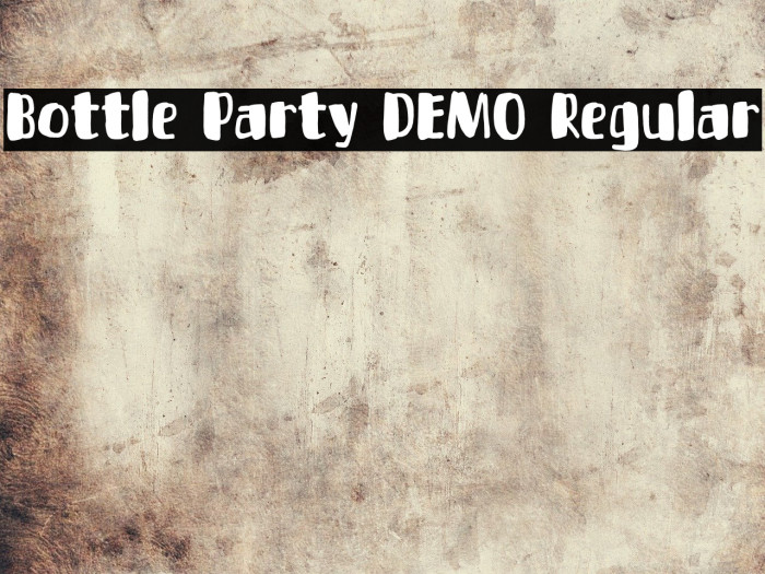 Bottle Party DEMO Regular Font examples