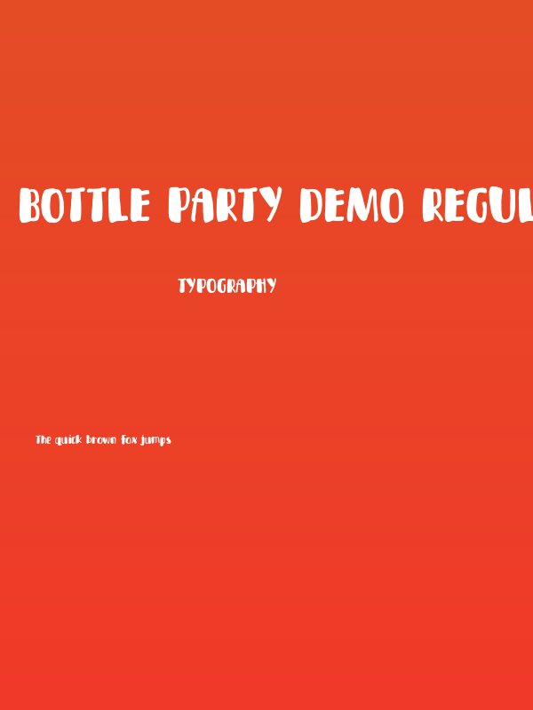 Bottle Party DEMO Regular Poster