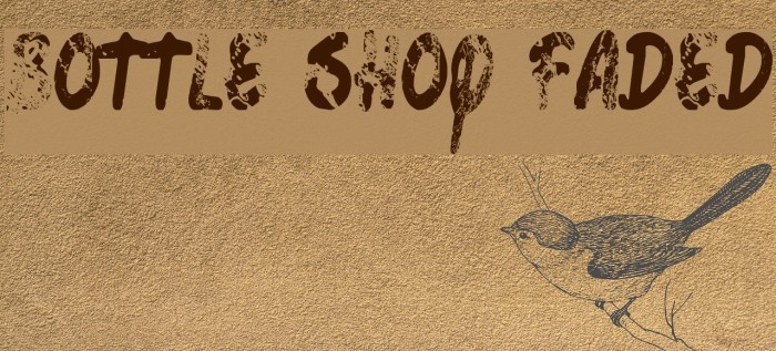 Bottle Shop Faded Font examples