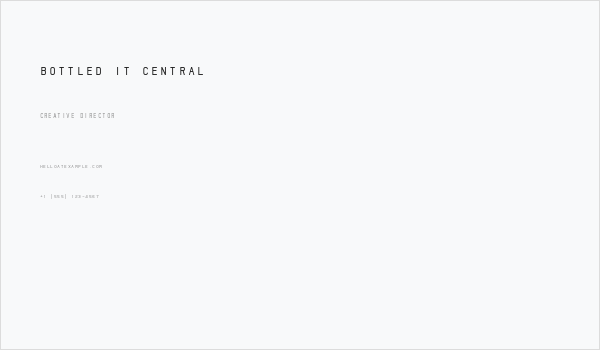 Bottled It Central Business Card