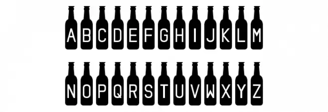 Bottled It フォント 大文字