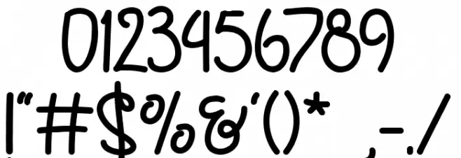 Bottler Shake Font OTHER CHARS