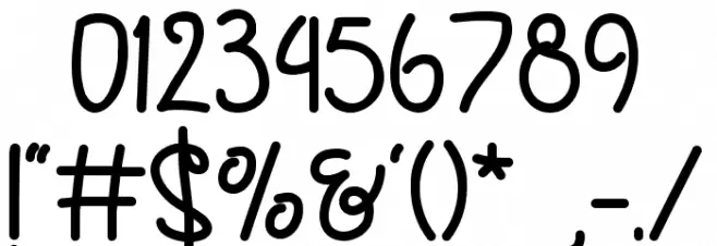 Bottler Shake Font OTHER CHARS