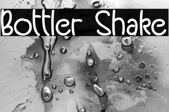 Bottler Shake Font examples
