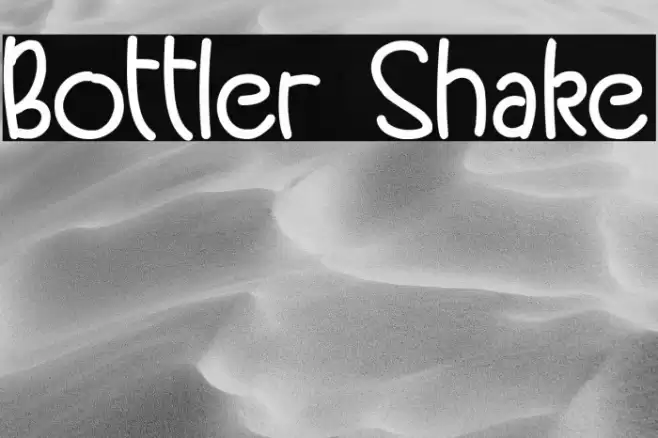 Bottler Shake Font examples