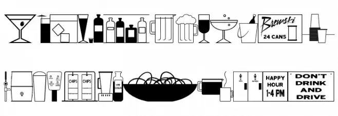 Bottles & Bars JL Schriftart Groß
