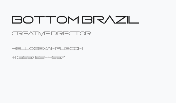 Bottom Brazil Business Card