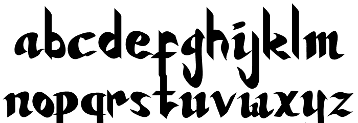 Bottom Royale Demo Font LOWERCASE