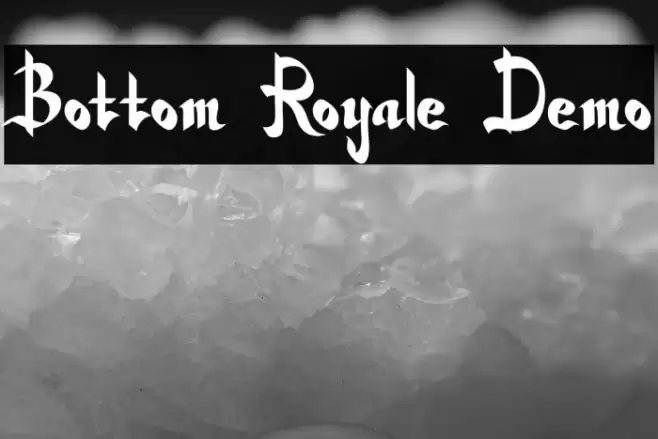Bottom Royale Demo Font examples