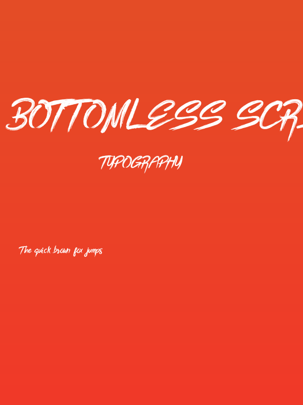 Bottomless Script Poster