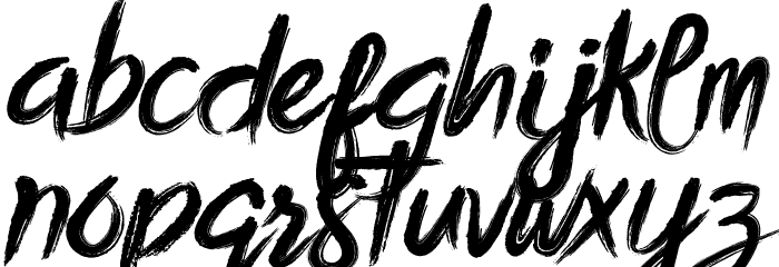 Bottomless Script Font LOWERCASE