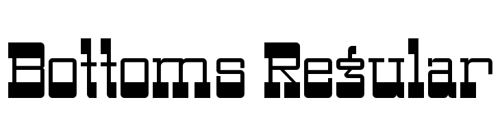 Bottoms Regular  免费字体下载