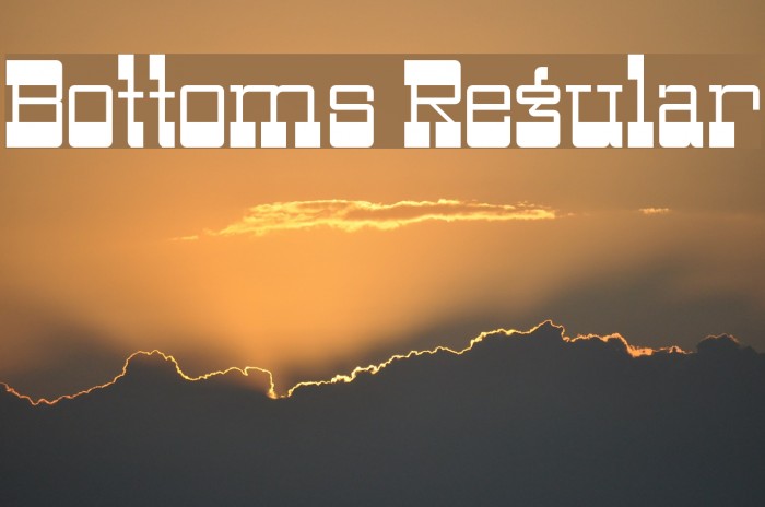Bottoms Regular Font examples