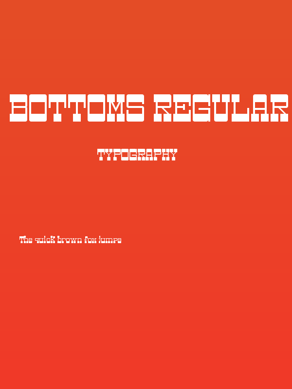 Bottoms Regular Poster