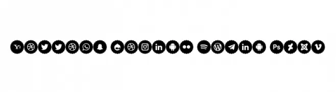 Bottons Social Media 2019  Free Fonts Download