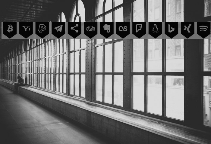 Bottons Social Media フォント examples
