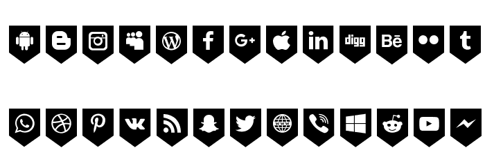 Bottons Social Media フォント 小文字