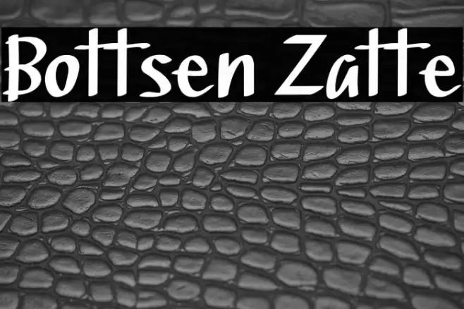 Bottsen Zatte फ़ॉन्ट examples