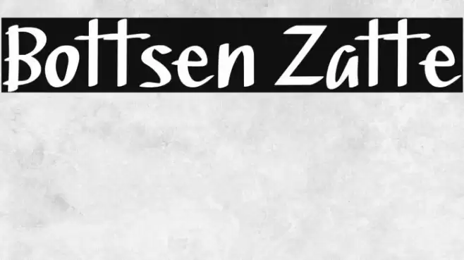 Bottsen Zatte फ़ॉन्ट examples